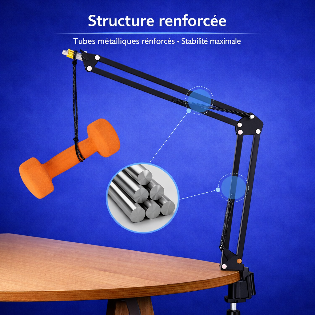 Support Microphone Réglable