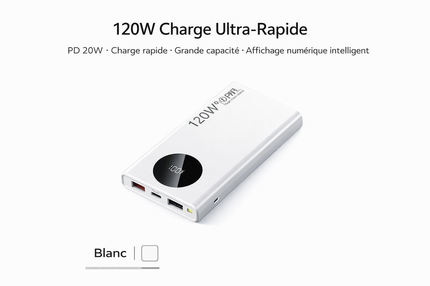 Power Bank 30 000mAh – Charge Ultra Rapide 120W