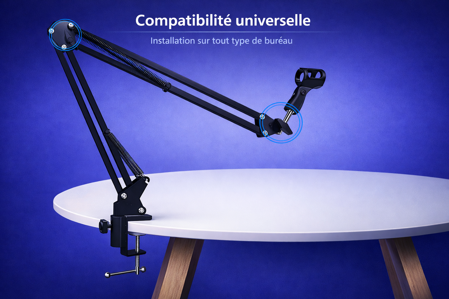 Support Microphone Réglable