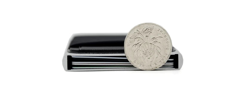 Porte‑Cartes RFID en Aluminium – Mécanisme Pop‑Up Automatique et Pochette Élastique