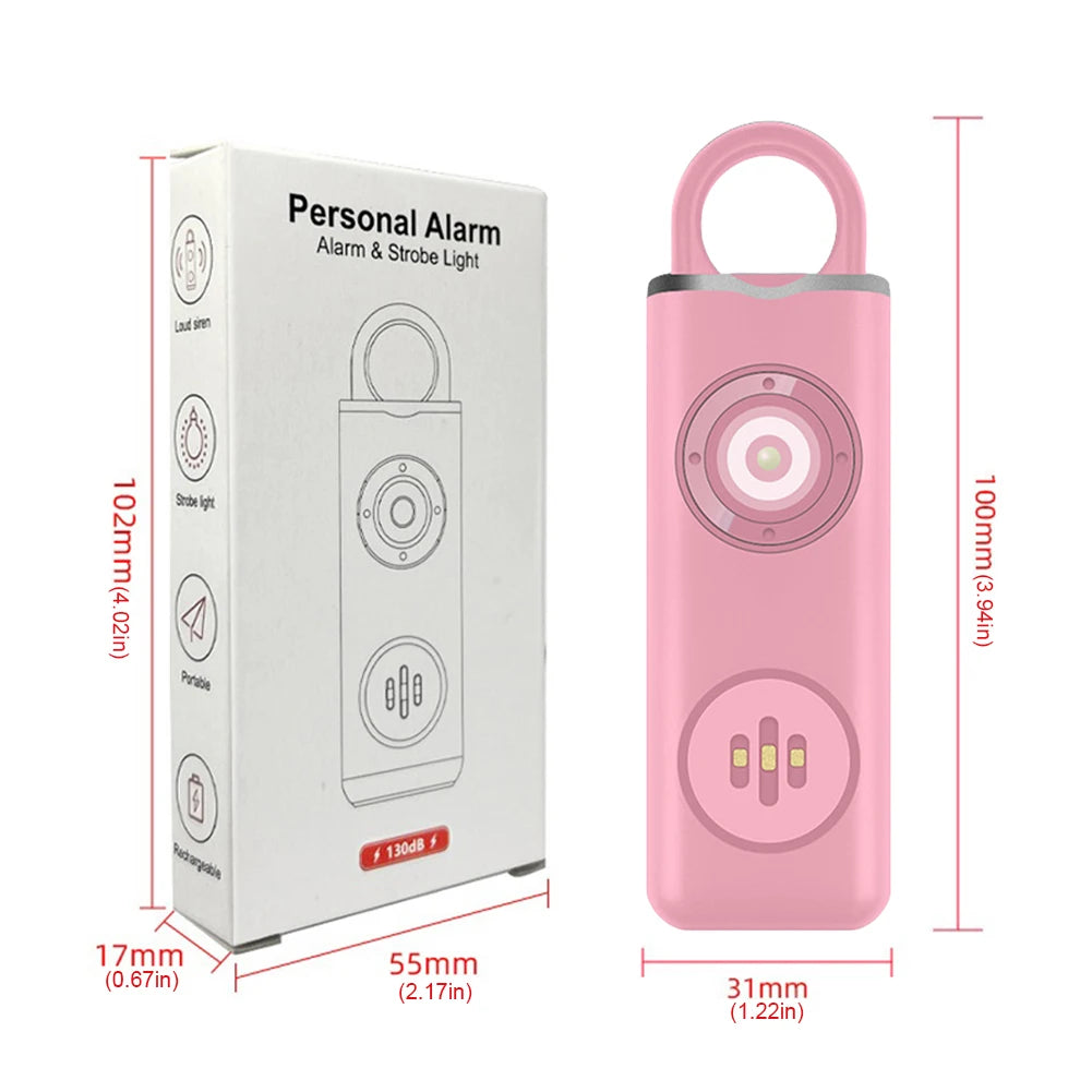 Alarme Personnelle Rechargeable 130 dB – Dispositif d’Alerte Compact Haute Puissance