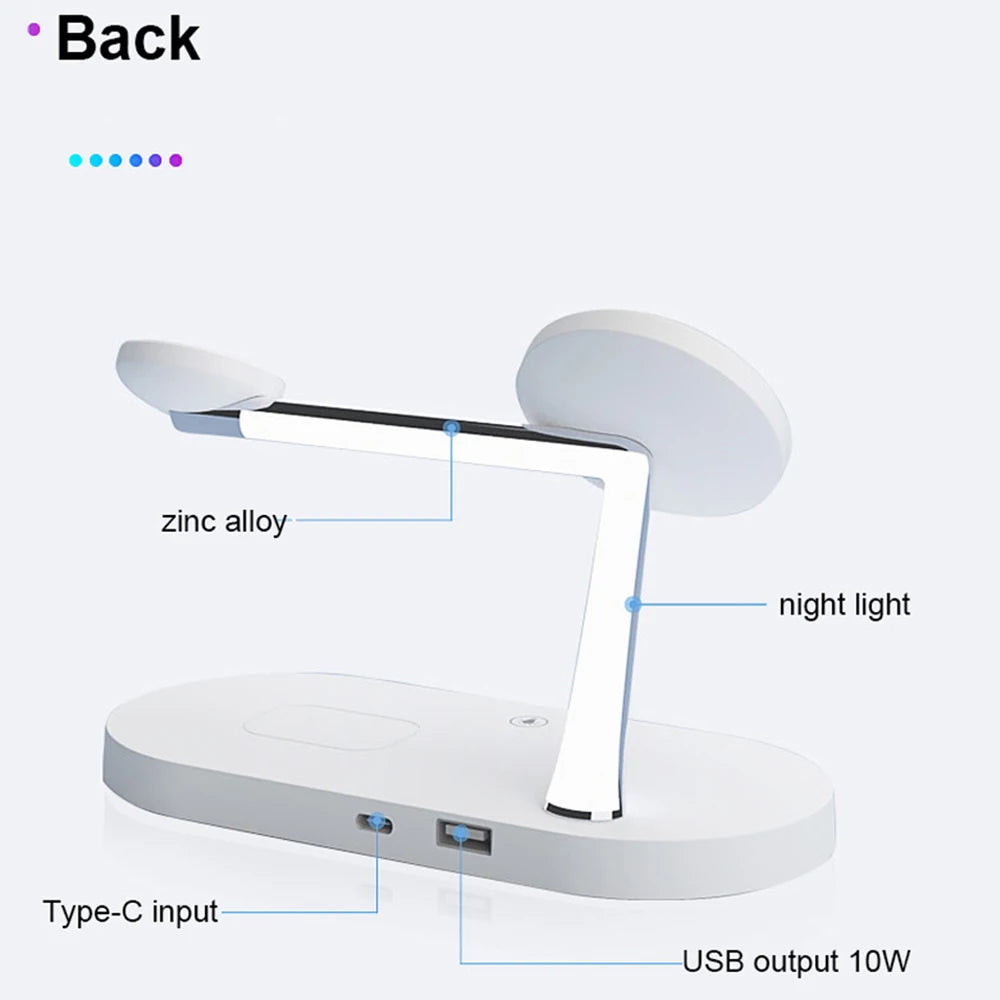 Chargeur Sans Fil 3‑en‑1 MagSafe pour iPhone 12 à 17, Apple Watch & AirPods – Charge Rapide
