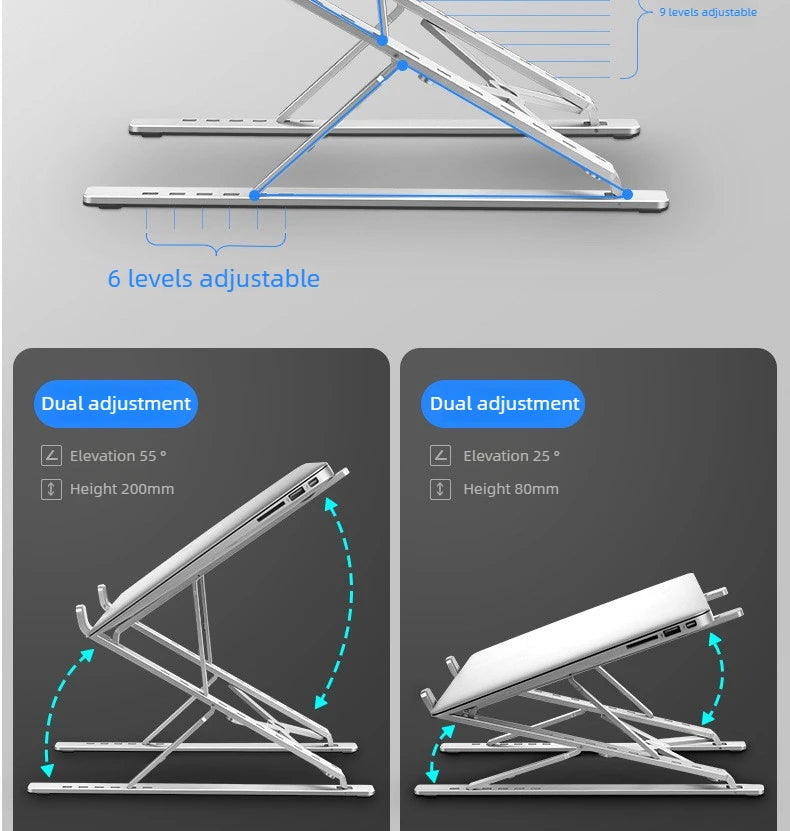 Support Laptop Aluminium Réglable